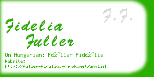 fidelia fuller business card